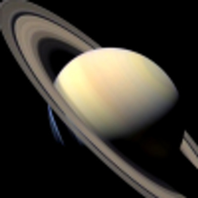 Saturn with rings visible