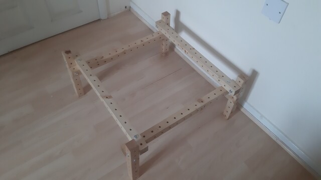Frame for a short table